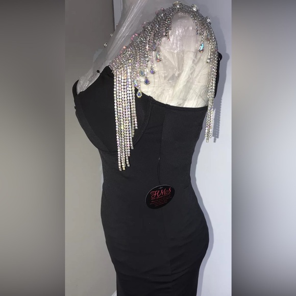 NWT Designed for Hot Miami Styles Bodycon dress with rhinestone detail size S - Picture 8 of 13